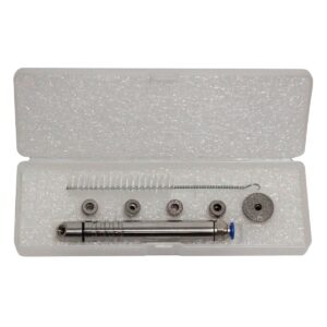 Kit Caneta Peeling Diamante Corpo De Inox C/ 5 Ponteiras
