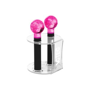 Kit Esfera de Vidro Com Glitter + Rack Organizador Acrílico Cristal