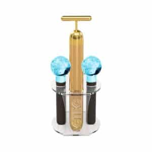 Kit Esfera de Vidro Com Glitter Rack Organizador + Massageador Energy