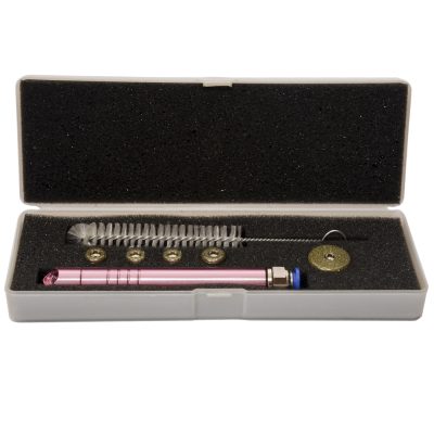 Caneta Peeling Diamante Corpo Alumínio Rosa 5 Ponteiras