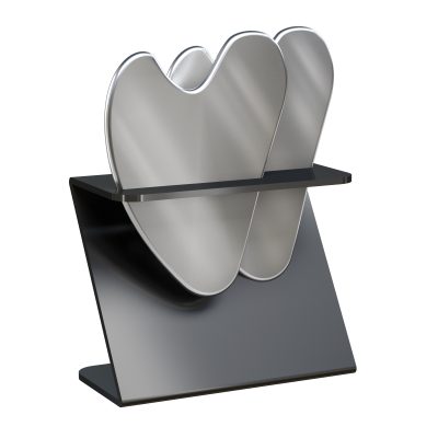 gua sha aço inox com rack organizador massagem facial e miofascial
